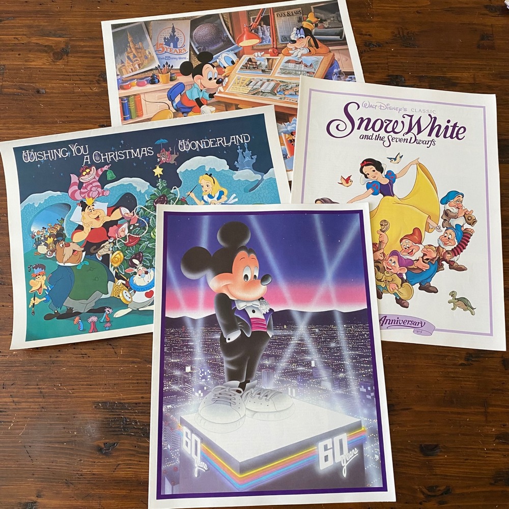 Vintage Disney World Eyes & Ears Newsletters Mickey Snow White 15th Anniversary